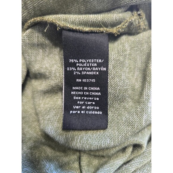 Zac & Rachel Woman Olive Green Cowl Neck Long Sleeve Stretch Top  2X - Picture 6 of 6